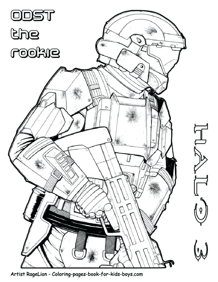 742x960 Master Chief Coloring Pages