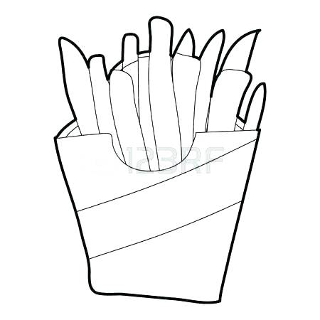 450x450 French Fries Coloring Page French Fries Coloring Page Food