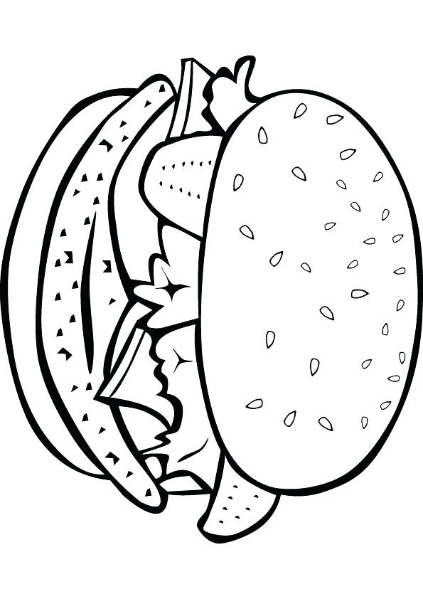 595x842 Hamburger Coloring Page Images Burger Coloring Pictures Coloring