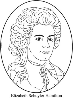 257x350 Elizabeth Eliza Schuyler Hamilton Clip Art Or Coloring Page