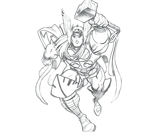 600x500 The Mighty God Coloring Page The Mighty God Coloring Page Thor