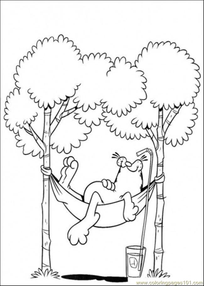 650x912 Lazy Garfield Coloring Page Garfield Lazy