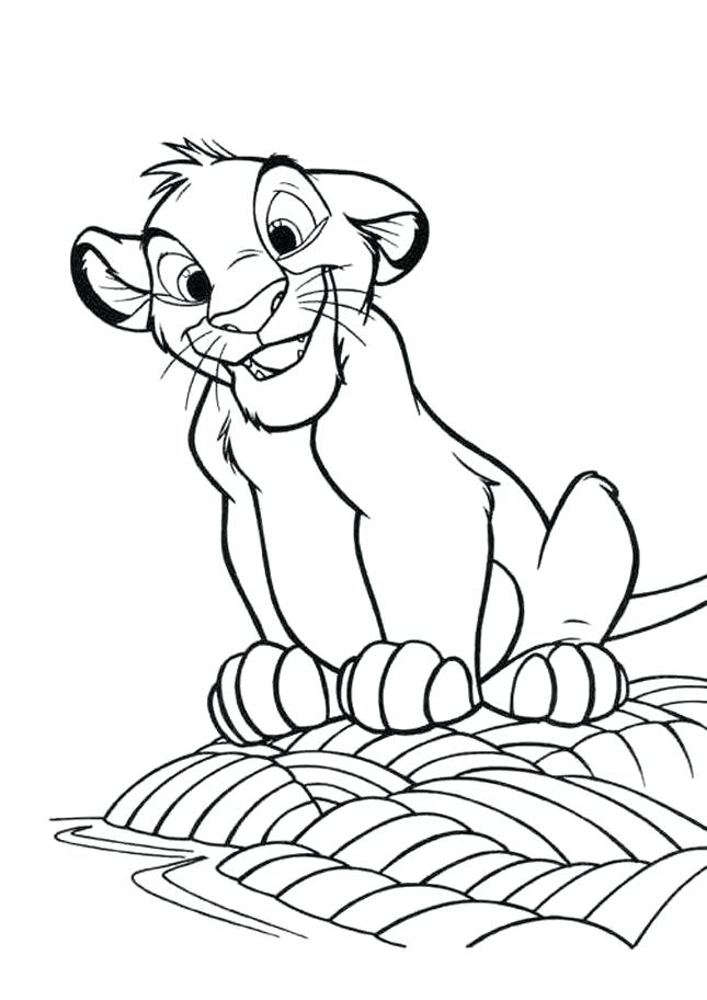 645x912 Simba Coloring Page And Relaxing In A Hammock Coloring Page