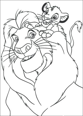 343x480 Simba Coloring Pages And Relaxing In A Hammock Coloring Page