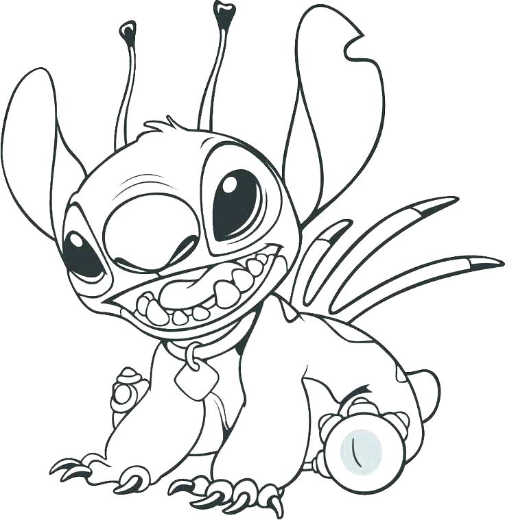 736x759 Stitch And Angel Coloring Pages Lilo And Stitch In The Hammock