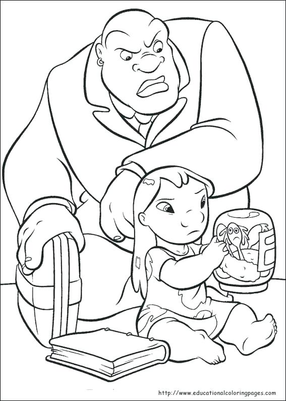 567x794 Stitch Coloring Pages Lilo And Stitch In The Hammock Coloring Page