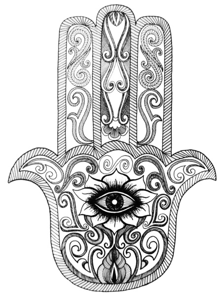 452x600 Hamsa Hand Coloring Pages