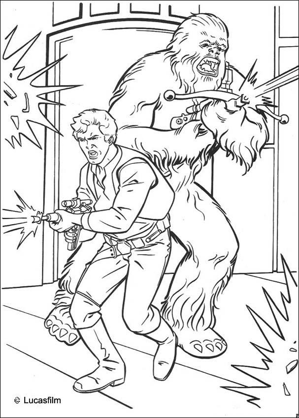 607x850 Han Solo And Chewbacca Coloring Pages