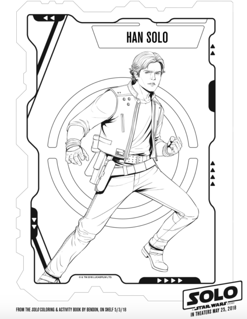 500x647 Star Wars Han Solo Coloring Pages