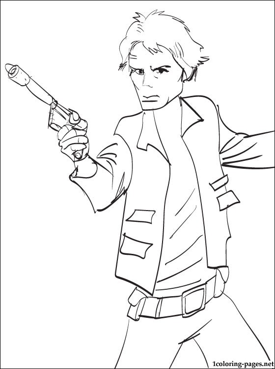 560x750 Star Wars Han Solo Printable Page To Color Coloring Pages