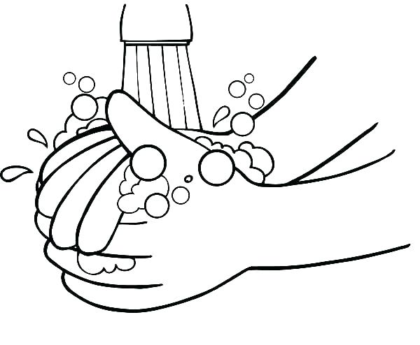 600x494 Hygiene Coloring Pages Hand Coloring Page Sun Coloring Page
