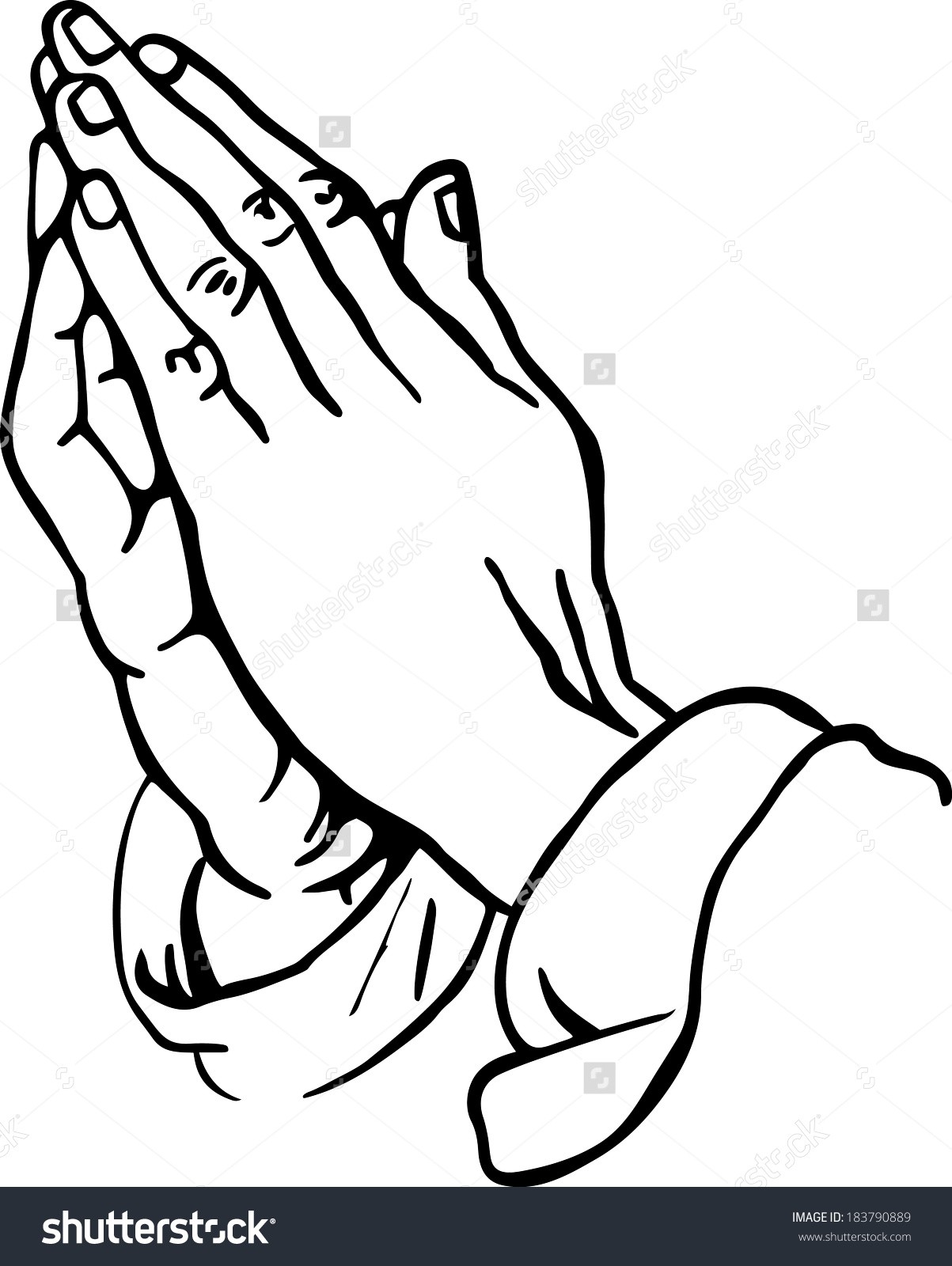 1203x1600 Wanted Praying Hands Coloring Page With Pages