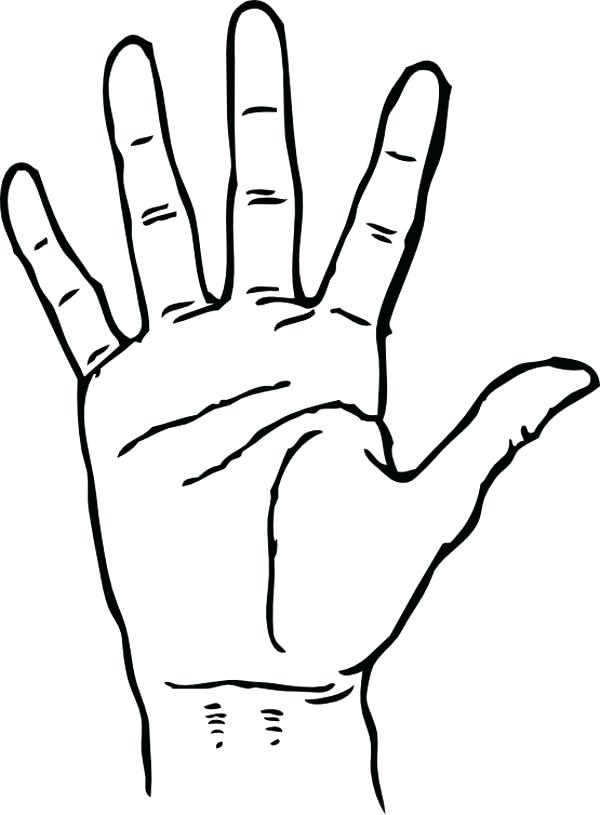600x815 Coloring Page Hand