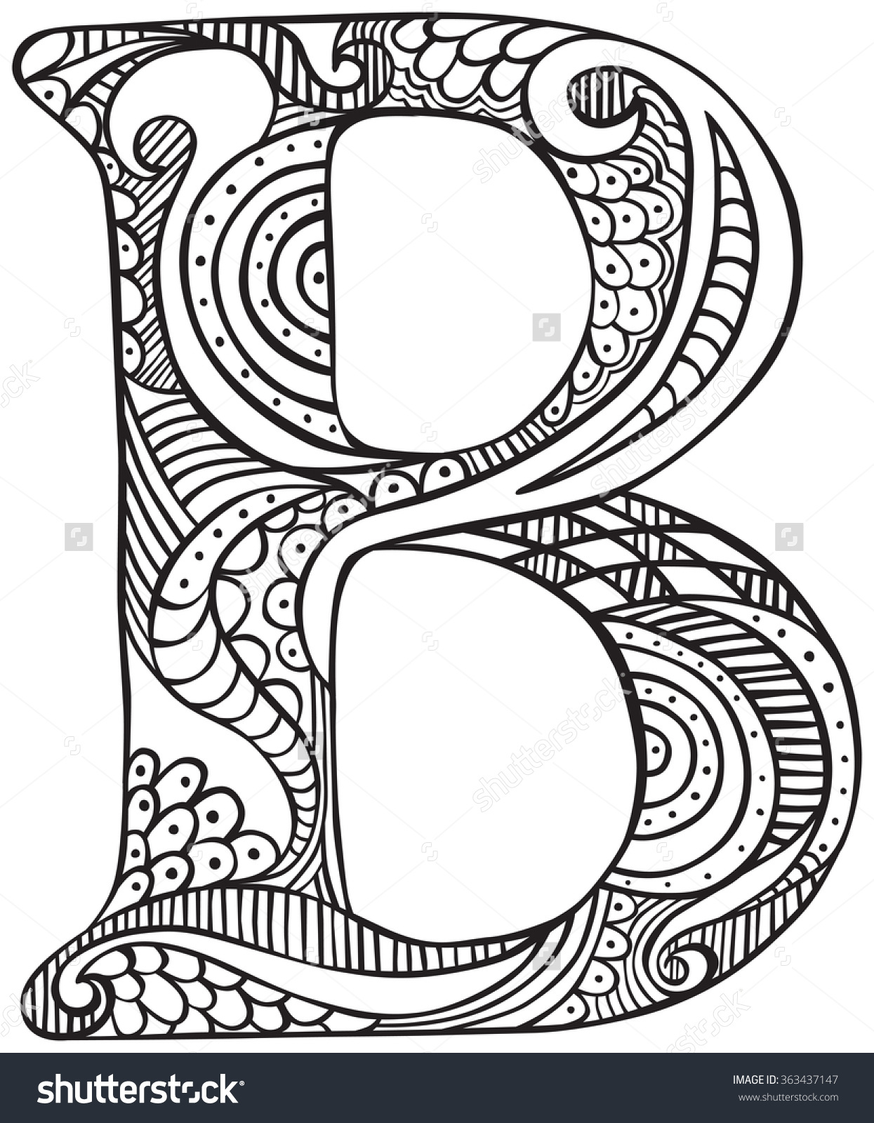 1245x1600 Imagination Letter A Coloring Pages For Adults Hand Drawn Capital