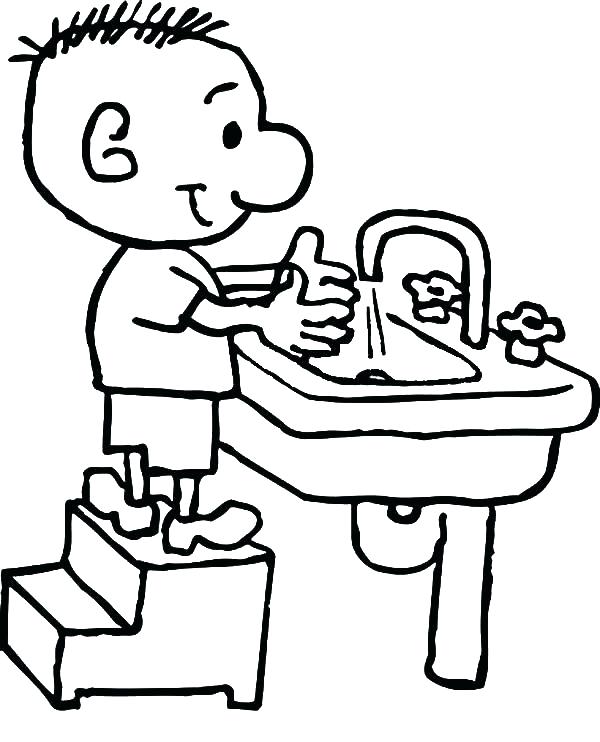 600x742 Hand Washing Coloring Pages Hand Washing Coloring Pages