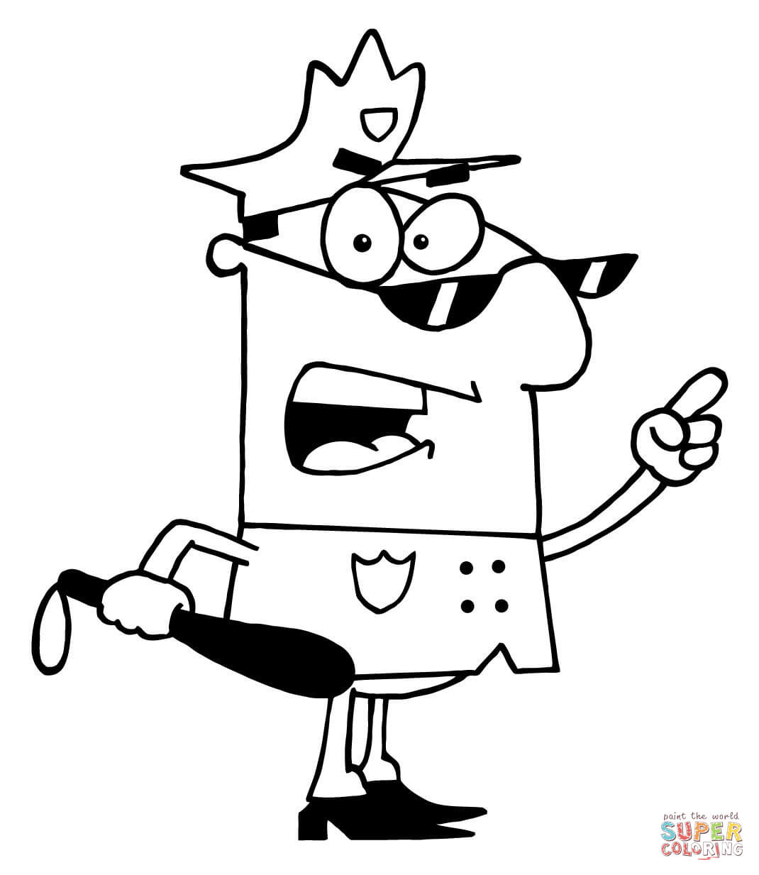 1070x1233 Police Man Coloring Pages