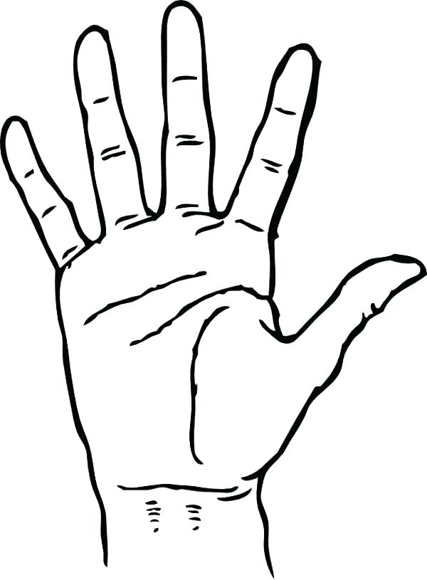 Handprint Coloring Page at GetDrawings | Free download