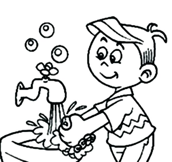 600x563 Hand Washing Coloring Pages Printable Hand Washing Coloring Pages