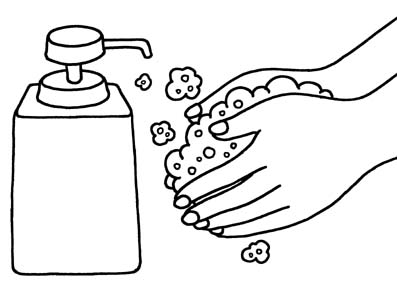 397x293 Printable Hand Washing Coloring Pages