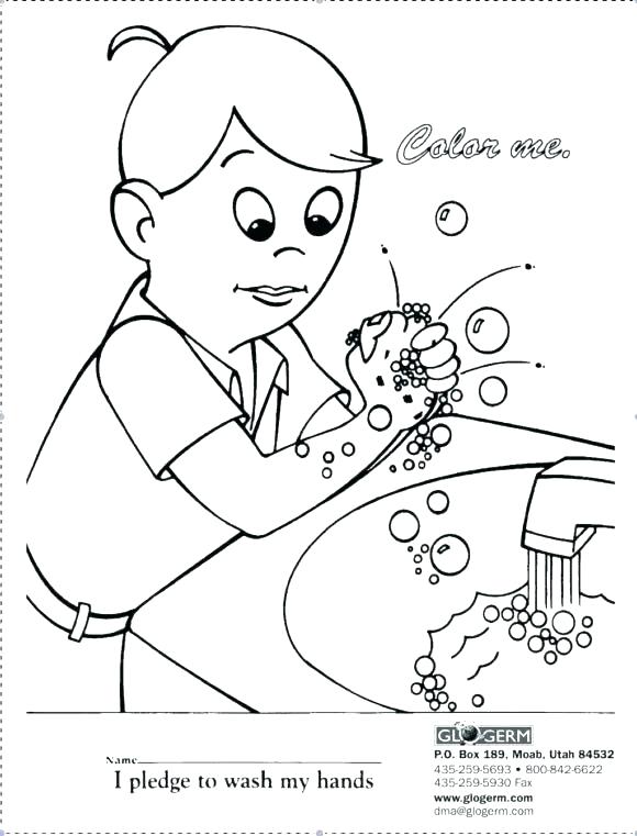 580x761 Spanish Coloring Page Hand Washing Coloring Page Hand Washing