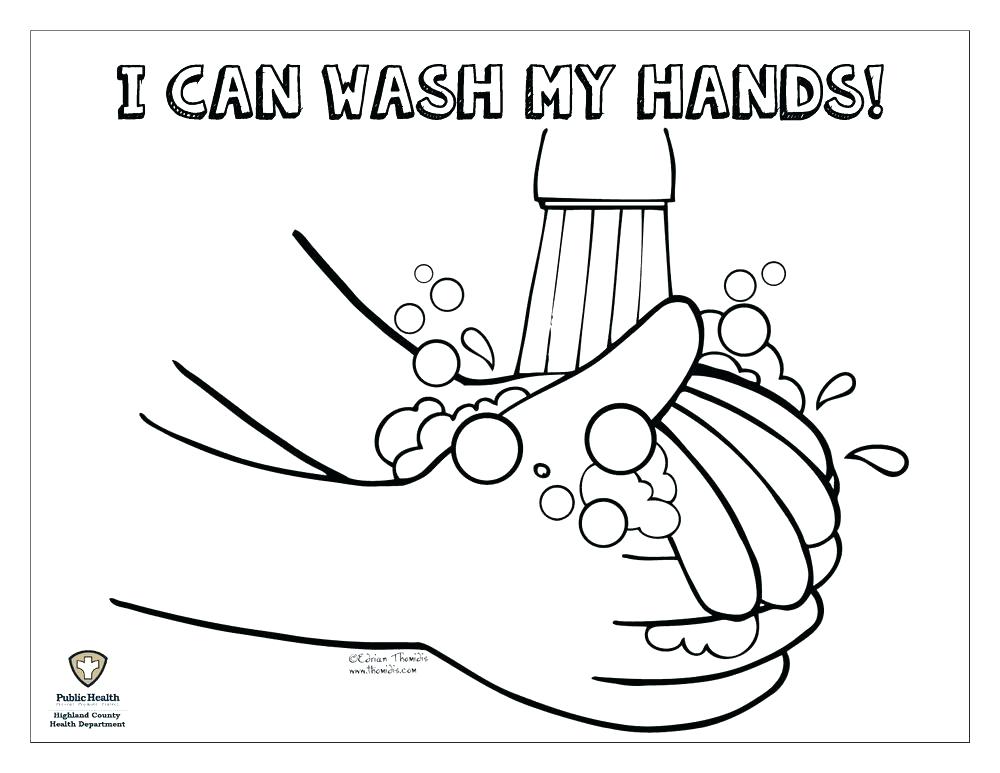 1000x773 Hand Washing Coloring Page