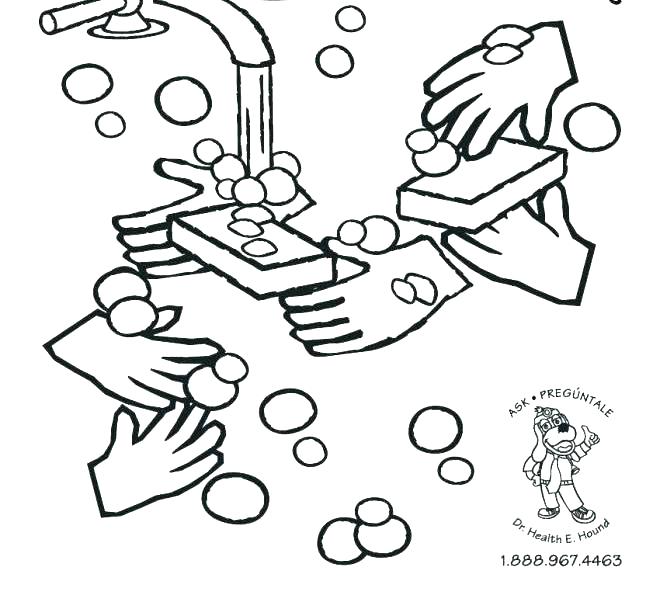 660x600 Germ Coloring Page Cute Coloring Free Printable Hand Washing