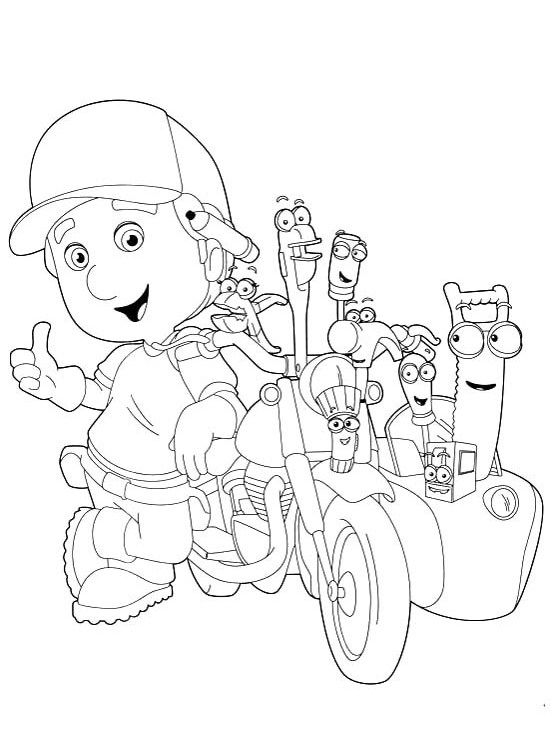554x744 Printable The Tools With Handy Manny Coloring For Kids Kiddos