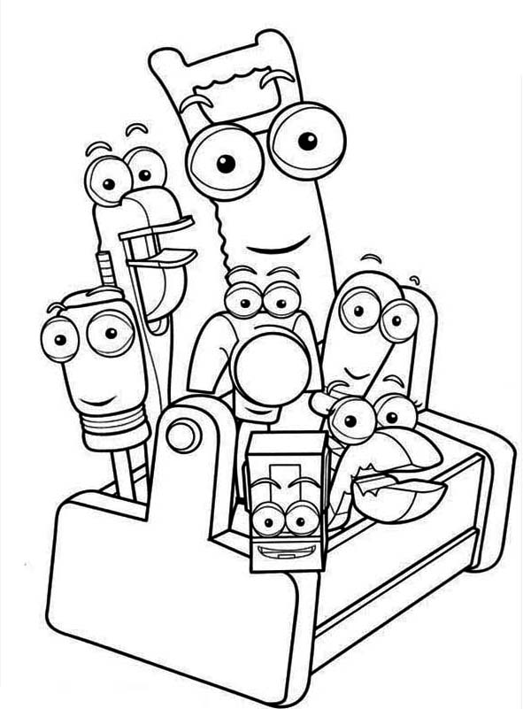 591x801 Great Tools Of Handy Manny Coloring Page