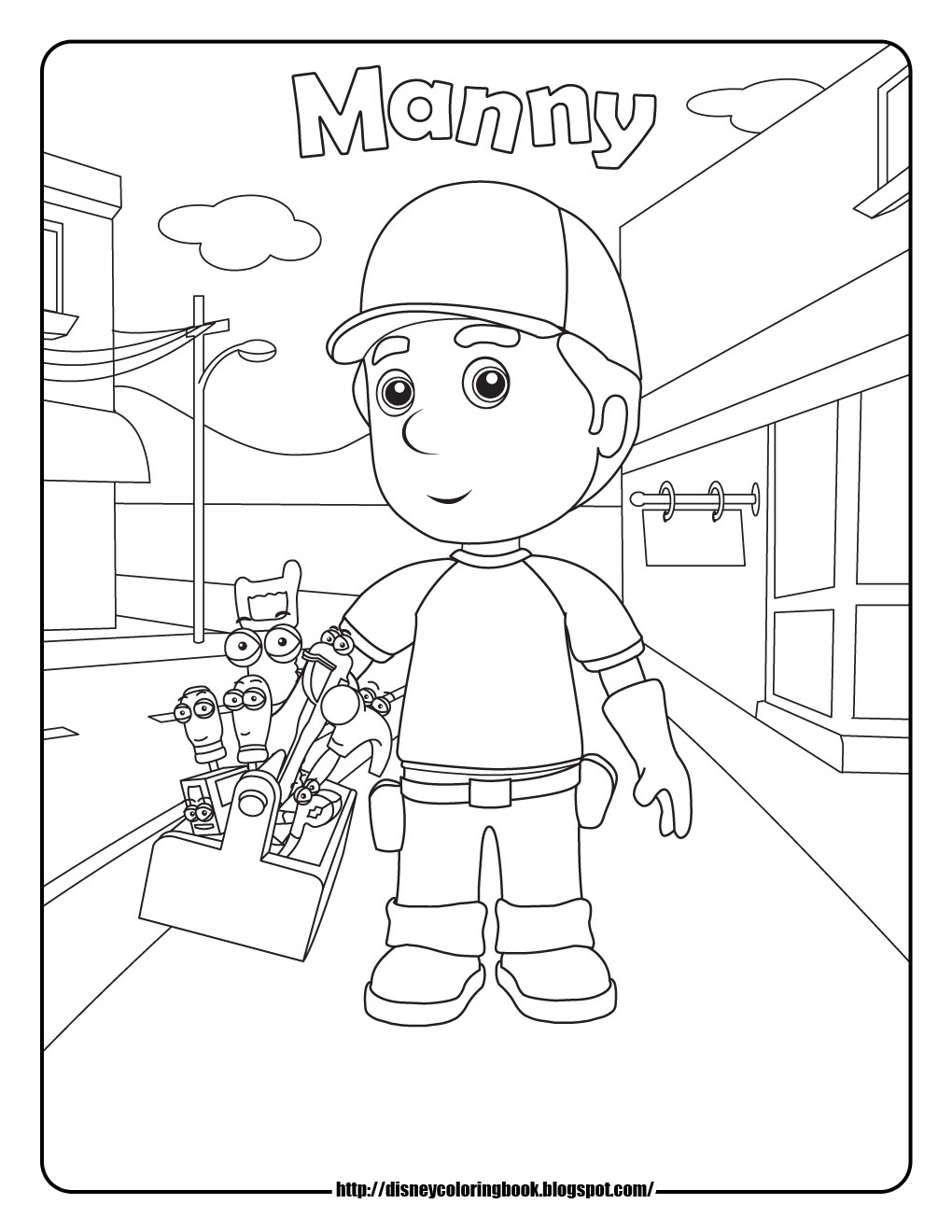 1020x1320 Disney Coloring Pages And Sheets For Kids Handy Manny Free
