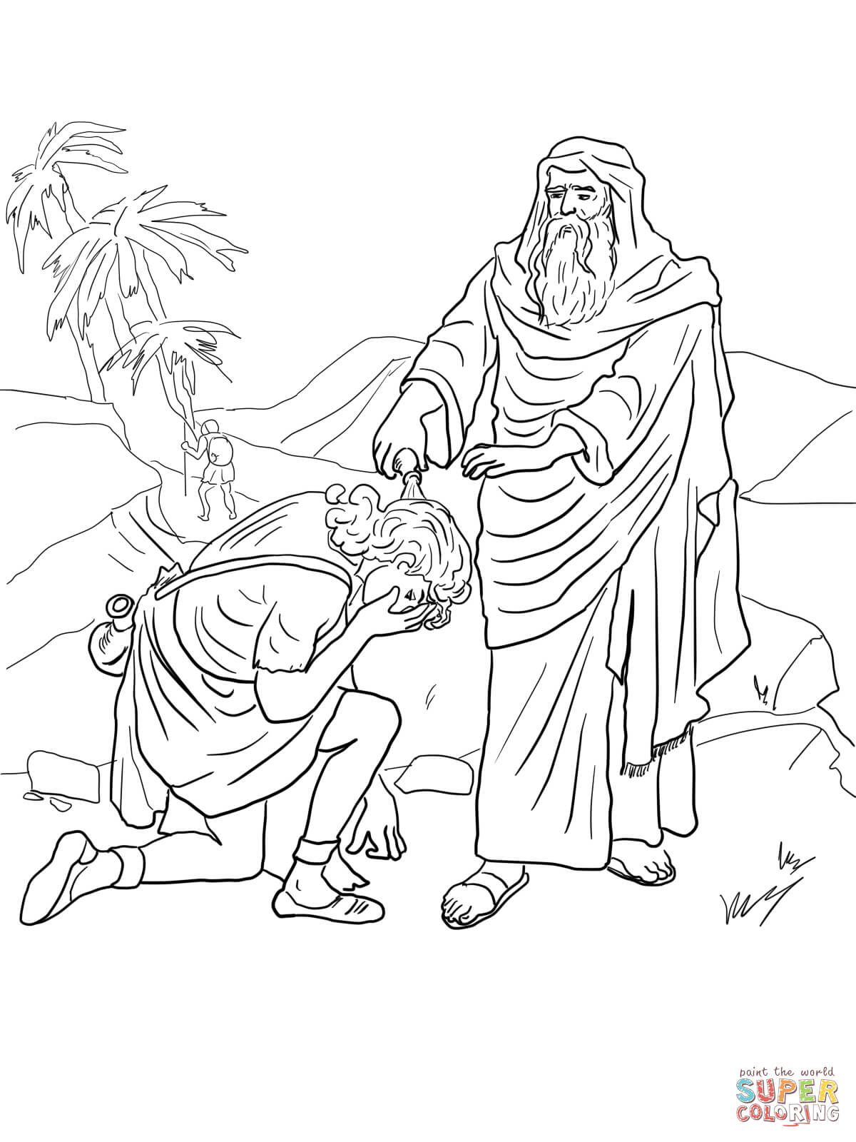 1200x1600 It S Here Hannah And Samuel Coloring Page Anoints David As King