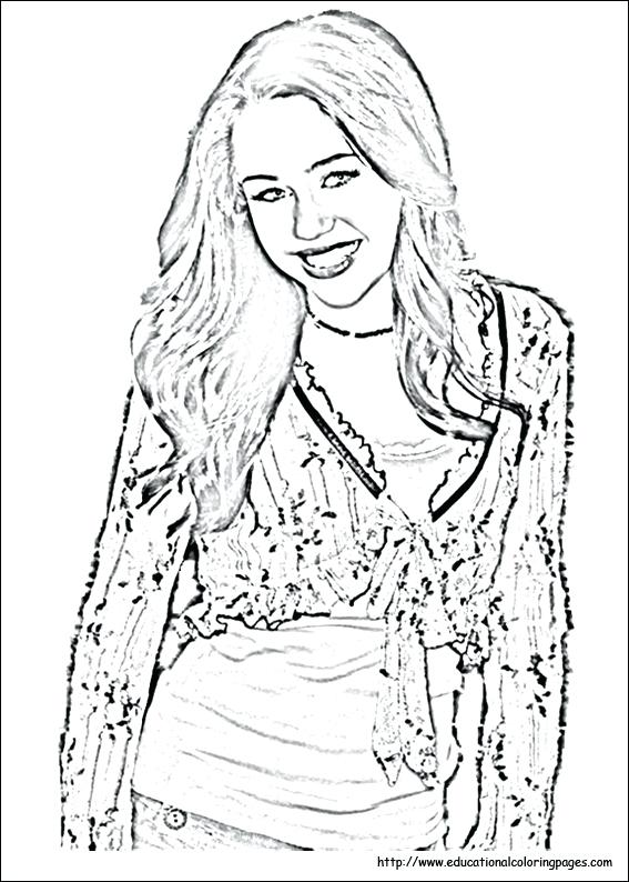 567x794 Hannah Montana Coloring Pages Free To Print