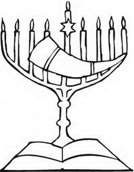 570x728 Hanukkah Coloring Pages Menorahs