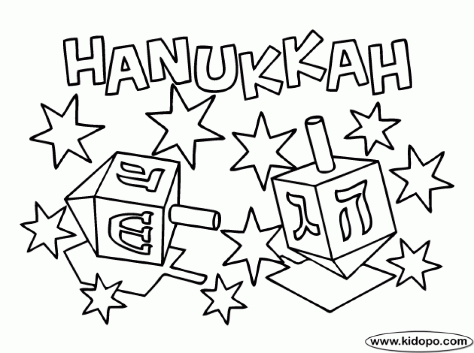 960x716 Free Hanukkah Coloring Pages