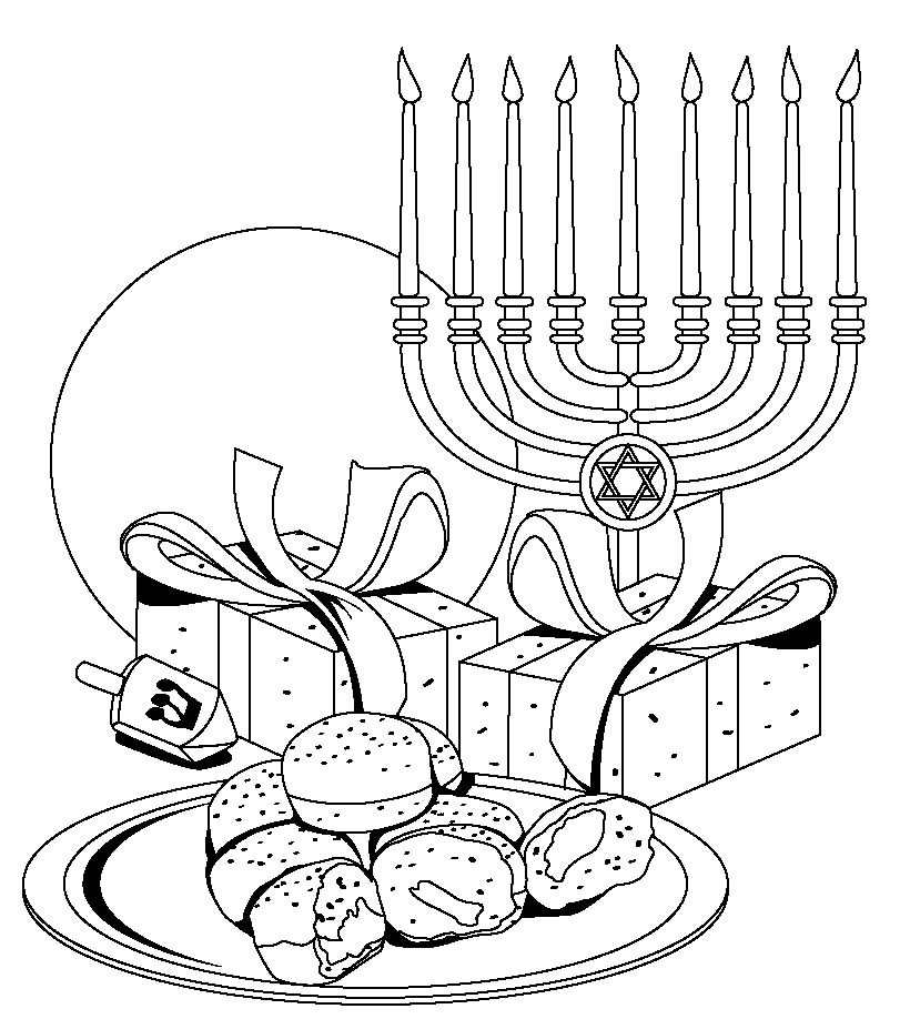 820x918 Hanukkah Coloring Pages