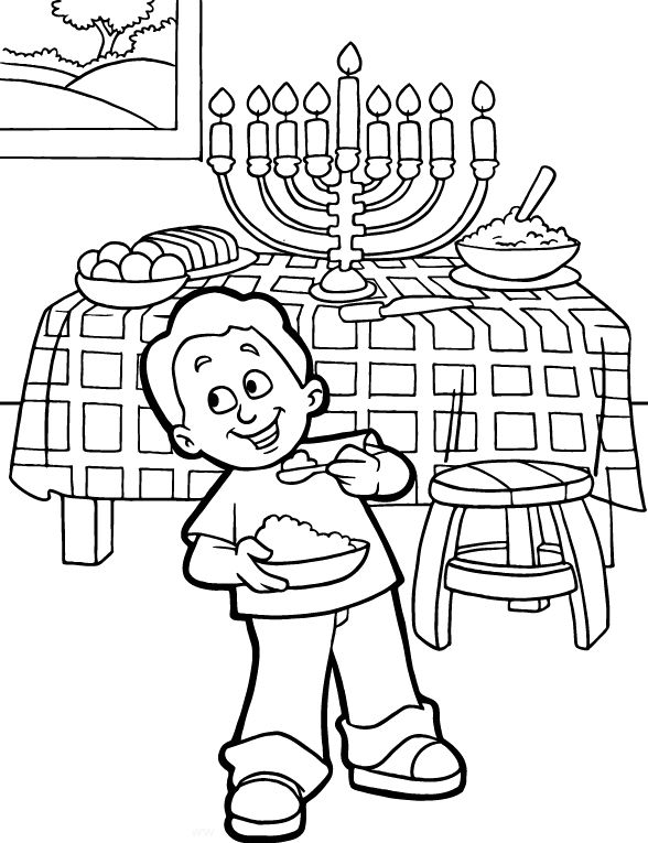588x765 Chanukah Coloring Pages Clever Design