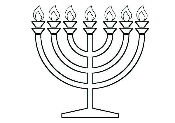 600x425 Menorah Coloring Page