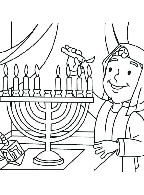570x770 Hanukah Coloring Pages Thnk Hanukkah Symbols Coloring Pages
