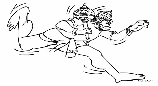 550x301 Lord Hanuman Coloring Page Pitara Kids Network