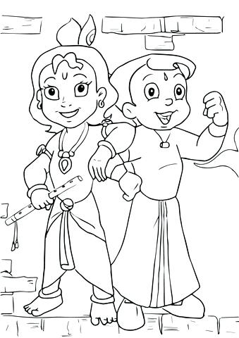339x480 Hanuman Coloring Pages And Coloring Page Bal Hanuman Colouring