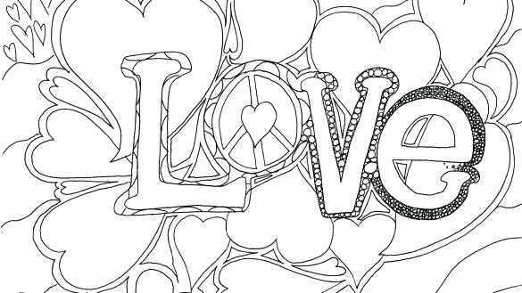 585x329 Peace And Love Coloring Pages Peace Love And Happiness Coloring
