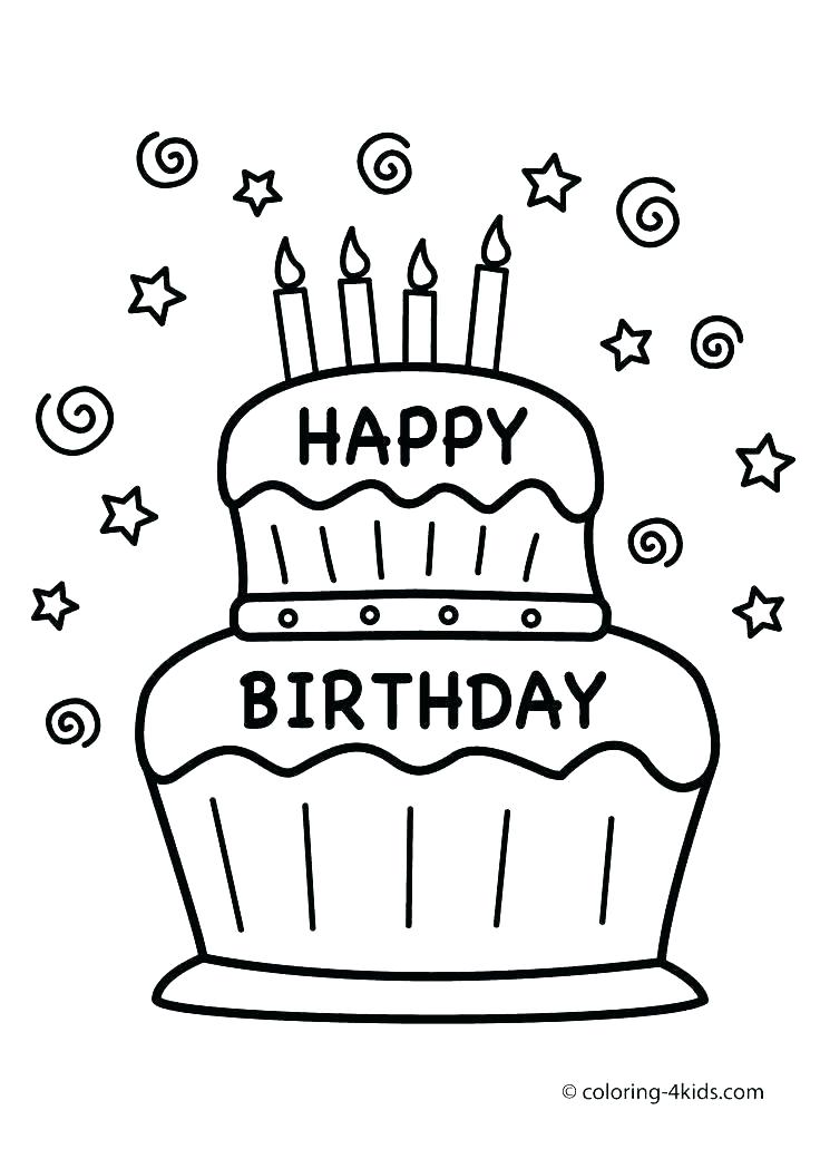 736x1031 Birthday Party Coloring Pages How To Draw Birthday Party Coloring