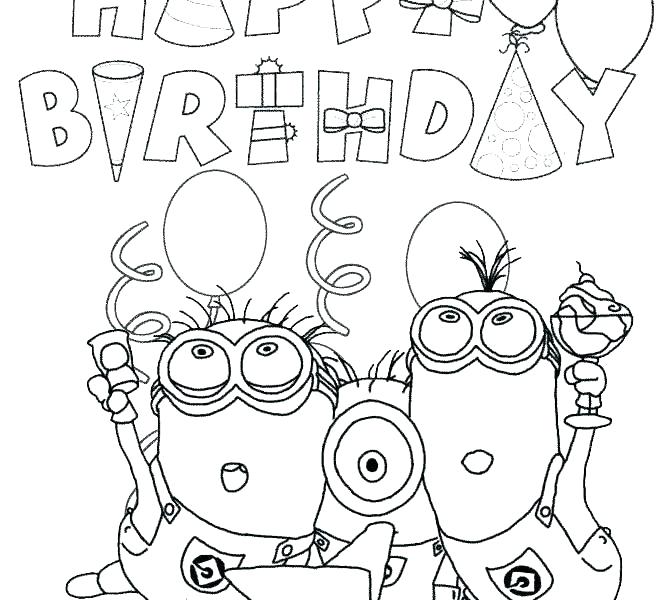 670x600 Happy Birthday Coloring Pages Coloring Pages For Adults