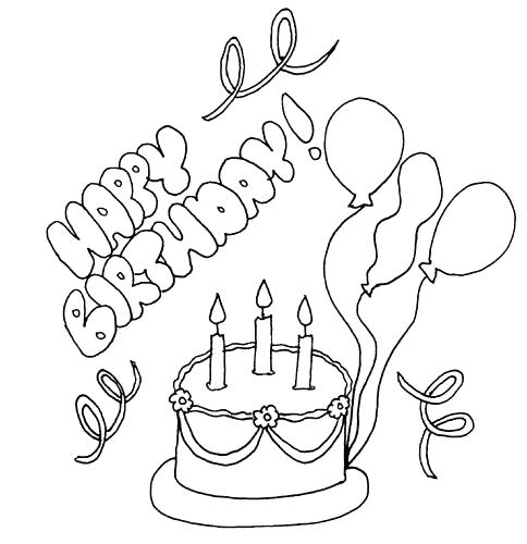 484x500 Happy Birthday Coloring Pages Printable Happy Birthday Card Happy