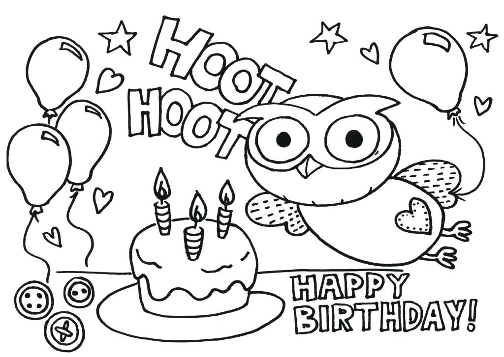 1024x727 Printable Birthday Coloring Pages Free Printable Birthday Coloring