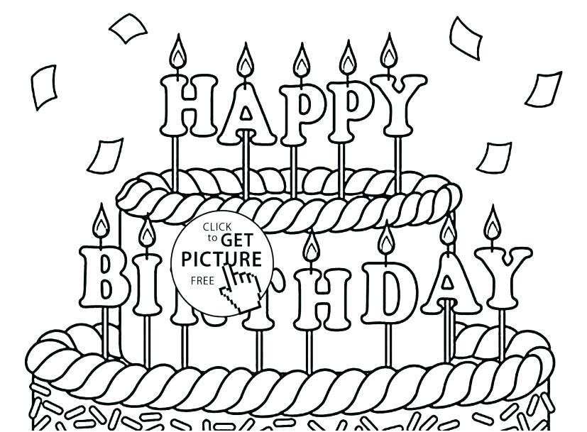 827x609 Happy Birthday Coloring Book Adult Coloring Pages Happy Birthday