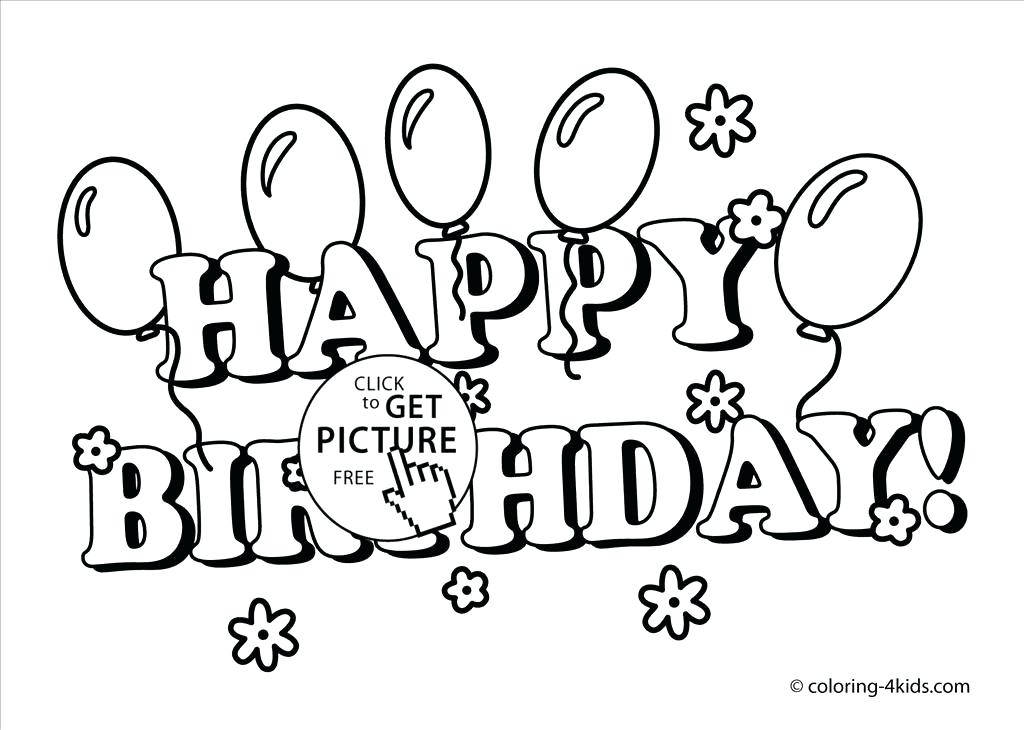1024x730 Happy Birthday Coloring Page Great Free Happy Birthday Coloring