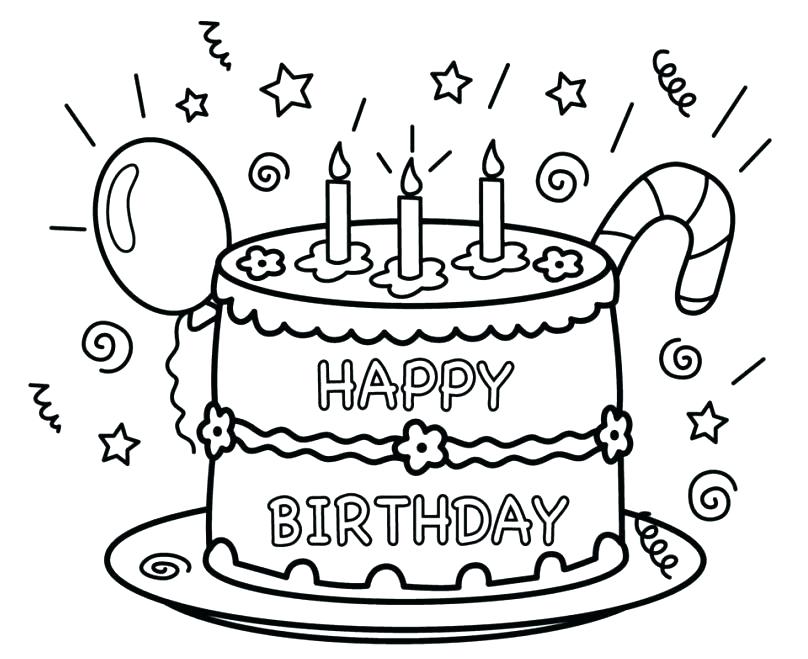 808x659 Printable Happy Birthday Coloring Pages Birthday Coloring Pages
