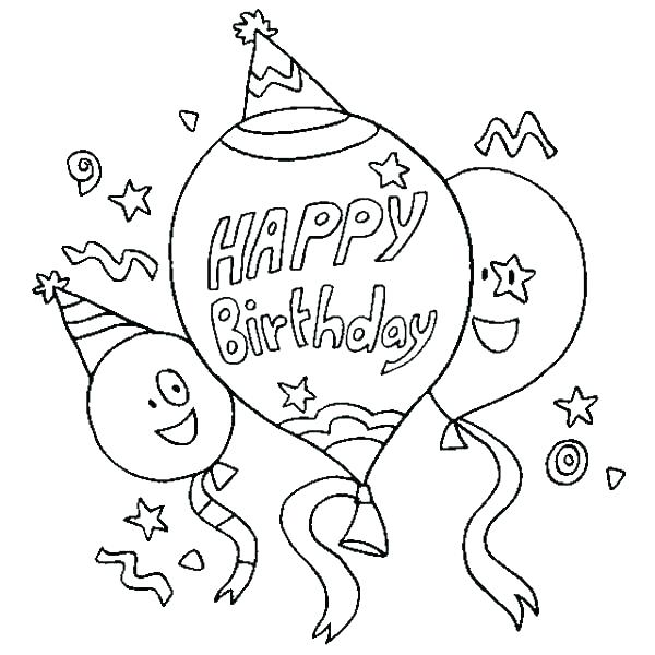 600x600 Birthday Color Pages Coloring Page Happy Birthday Birthday Color