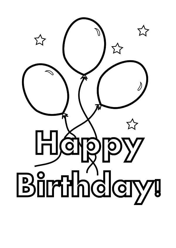 600x848 Balloons For Birthday Party Coloring Pages Balloons For Birthday