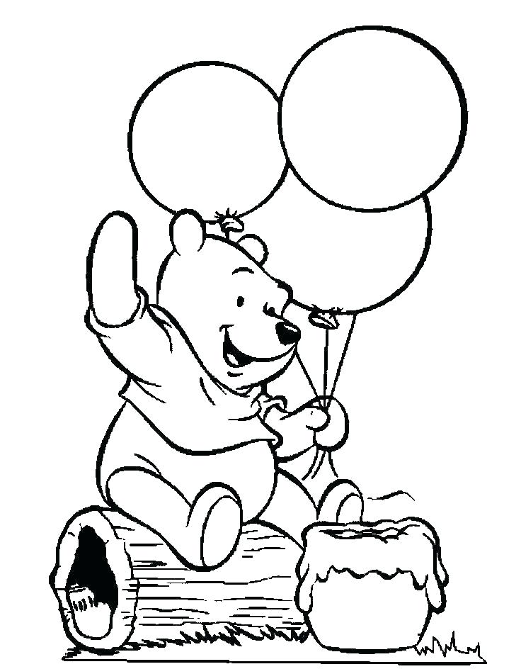 736x944 Coloring Pages Of Balloons Happy Birthday Balloons Coloring Pages